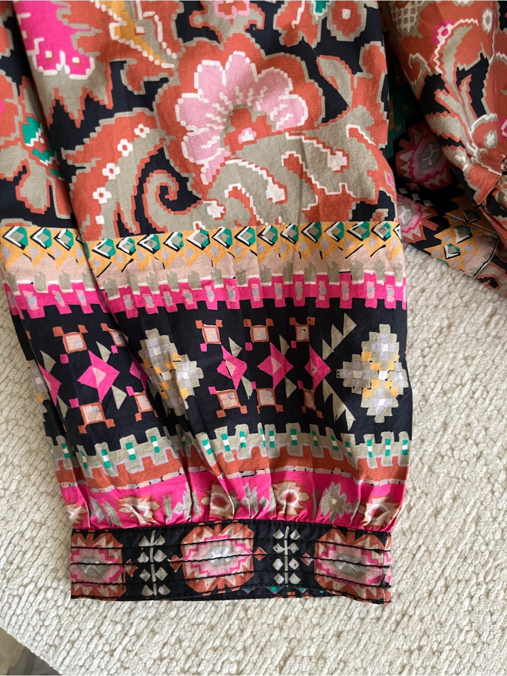 Love the label Floral Midi Dress with Pink and Black Paisley Print size M - Picture 14 of 14